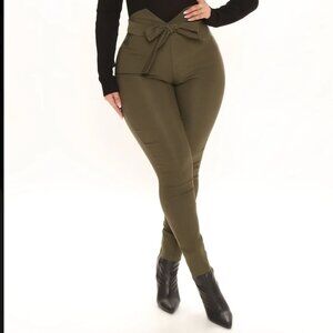 Fashion Nova "Knot Your Girl"  Medium Olive Pants